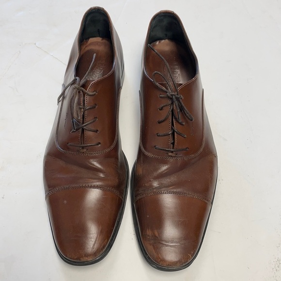 Ferragamo brown leather Oxfords - Picture 1 of 8